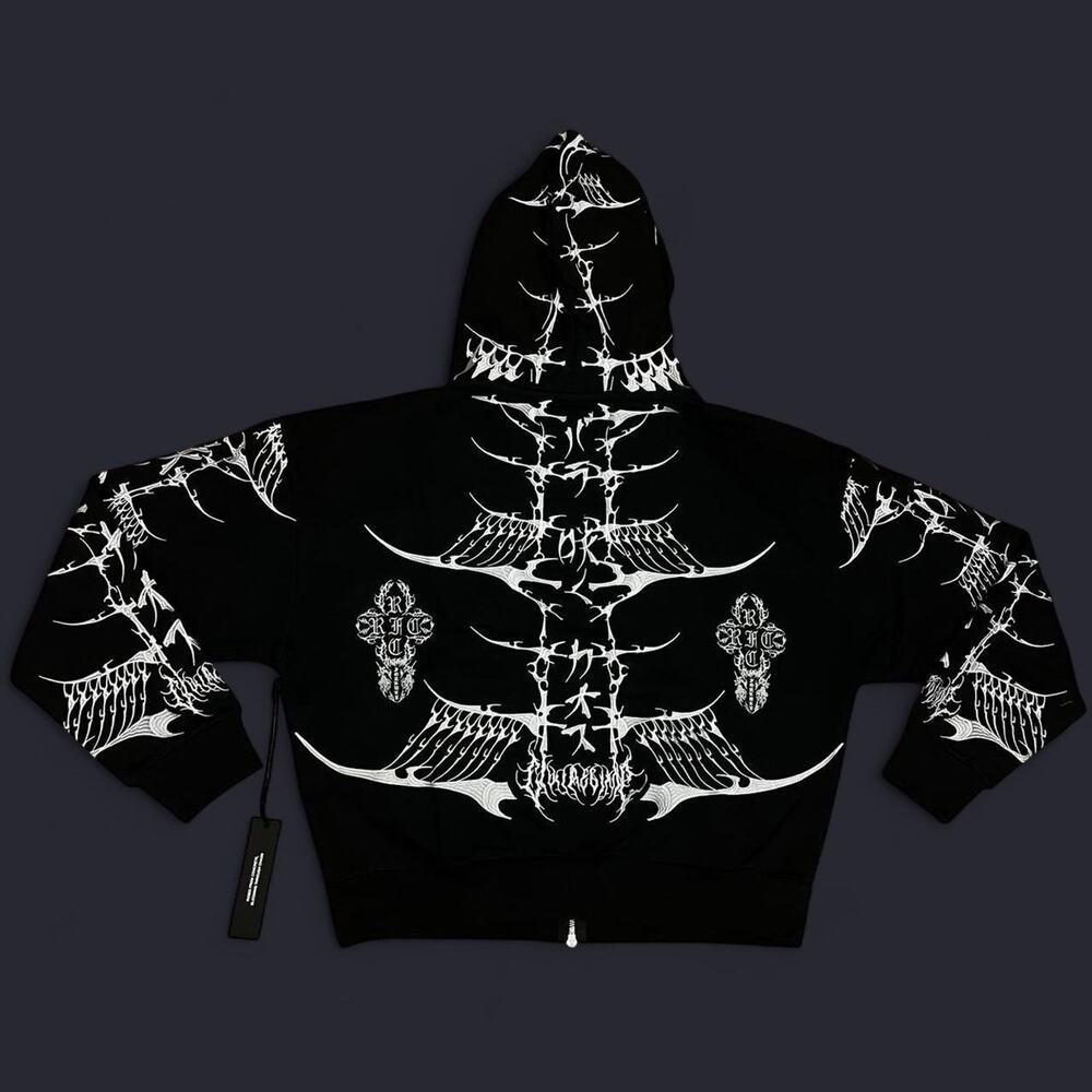 Civil regime zip up embroidered hoodie - Picture 6 of 7